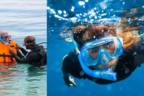 modi snorkelling in lakshadweep