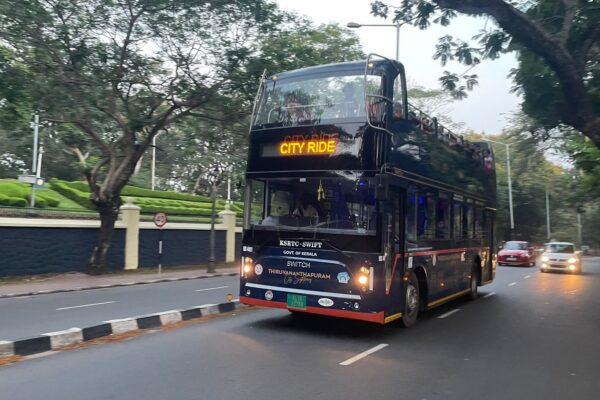 ksrtc open double decker electric bus trip updates